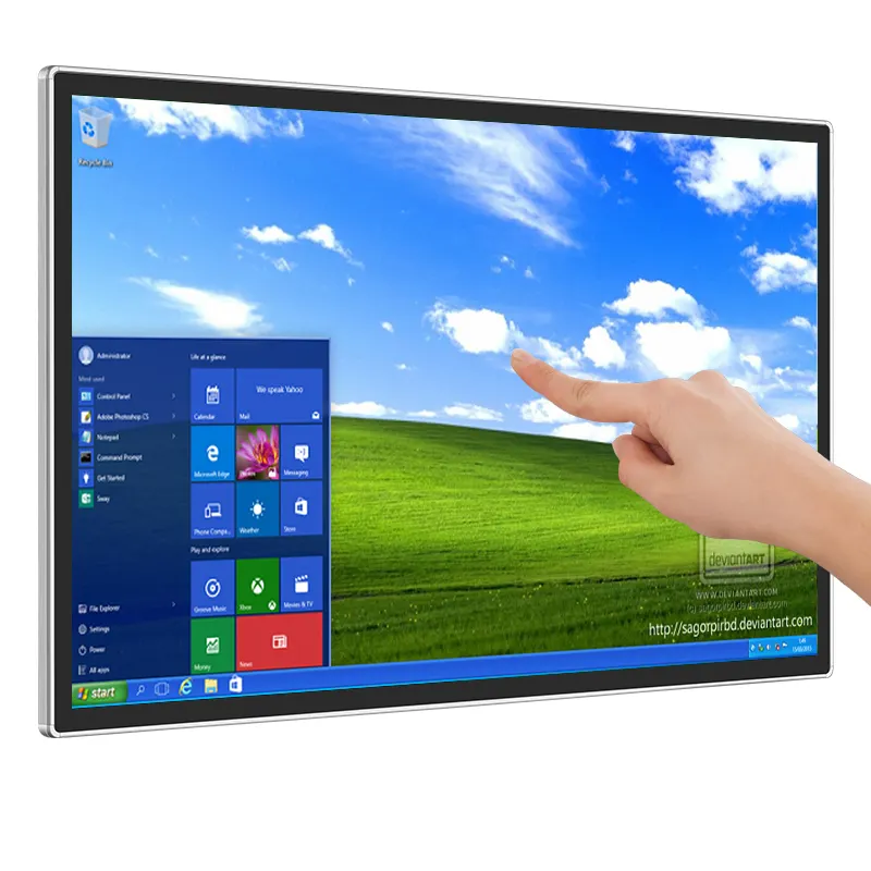 Prezzo economico tv lcd da 43 pollici montaggio a parete capacitivo Smart Board Display a pannello interattivo tutto in un Monitor Touch Screen per PC