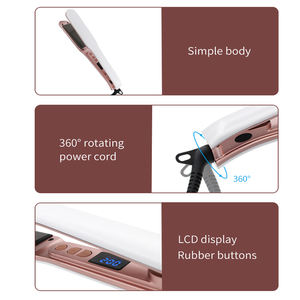 <span class=keywords><strong>Plancha</strong></span> de pelo plana 2 en 1 de calor rápido barato profesional portátil de cerámica de placa ancha de cerámica al por mayor - Product Image 3