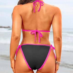Traje de Baño Sexy de Tres Piezas para Mujer, <span class=keywords><strong>Bikini</strong></span> con Bloques de Color Únicos, Ropa de Playa para Chicas Atractivas - Product Image 6