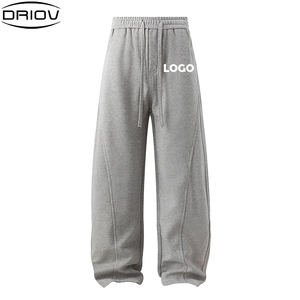 <span class=keywords><strong>Pantalon</strong></span> de survêtement populaire 2026 avec logo personnalisé, coupe <span class=keywords><strong>ample</strong></span>, blocs de couleur, jambe droite, ourlet incurvé, en tissu Air-Layer - Product Image 1