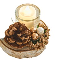 Perlengkapan Dekorasi Natal Tempat Lilin Penataan Meja Aksesoris Dekorasi Kreatif Hiasan Tengah Meja Cina