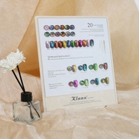 Ensemble de vernis gel Galaxy Chameleon Cat Eye, 20 couleurs magnétiques multicolores, gel à effet de changement de couleur avec nuancier pour la sélection des salons de manucure