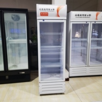 Refrigerador Comercial Unitech de 650L con Enfriamiento Directo, Congelador Vertical para Bebidas, Puerta de Vidrio Simple o Doble, Exhibición Vertical
