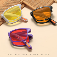 Lunettes de protection pour les yeux QSKY Vision nocturne Y998, imperméables, anti-lumière bleue, monture en PC, lunettes d'ordinateur unisexes avec boîte