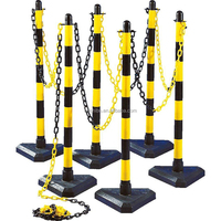 Support UV Support de chaîne rouge blanc Crochet de maillon de connexion de chaîne en plastique Poteaux de clôture mobiles avec chaîne pour l'intérieur
