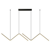 Lampes de plafond minimalistes, lustre suspendu, éclairage décoratif, linéaire, 3 options de couleurs LED, fin, moderne, à intensité variable, pour la maison, le bar
