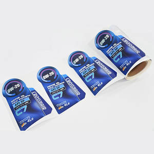 Étiquettes de stratification brillantes résistantes au gel Autocollants d'impression découpés en papier synthétique imperméable pour produit d'huile <span class=keywords><strong>moteur</strong></span> - Product Image 2