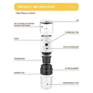 Machine à café électrique anti-fuite en acier inoxydable, mini machine à expresso à capsules, <span class=keywords><strong>petite</strong></span> cafetière portable <span class=keywords><strong>de</strong></span> <span class=keywords><strong>voyage</strong></span>, pour l'extérieur - Product Image 3