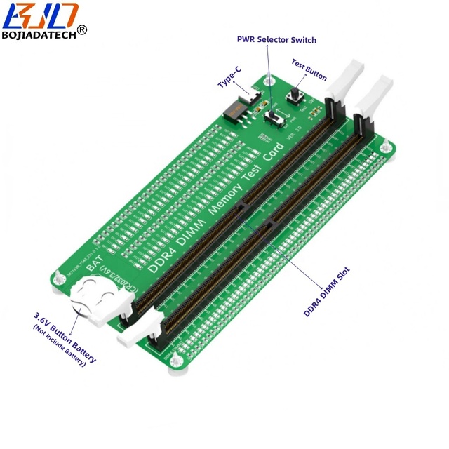 Factory Direct Sale Desktop DDR4 DIMM Memory Adapter Test Diagnosis Card Testing Tool With LED Indicators Long Latch