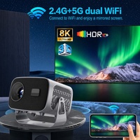 AOKANG 2026 Nouveau projecteur à cardan A10 Android 11.0, mini-projecteur intelligent WiFi rotatif et inclinable pour soirées cinéma en extérieur, vente en gros