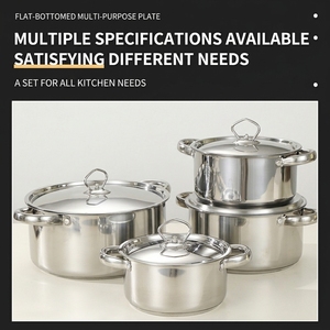 XINGWANG Set di Pentole in Acciaio Inox 15 Pezzi, Fondo Capsulato, Pentole e Casseruole per Cucina Domestica - Product Image 5