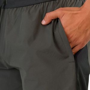 Shorts de sport gris foncé et noir pour hommes, séchage rapide, course à pied, fitness, entraînement, vêtements de sport avec poches latérales - Product Image 5