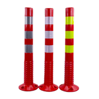 Poteau de signalisation routière en PU flexible, portable, amovible, économique, avec réflecteur prismatique haute intensité