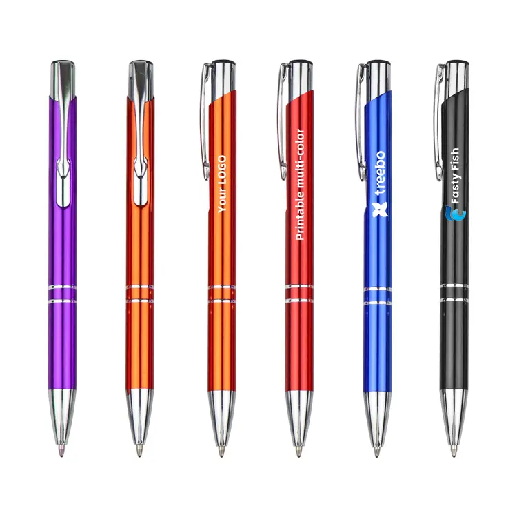 Ballpoint Pen Metal Ball Pen with Custom Logo Printed Wholesale Business Gift Pen Multi Color Office