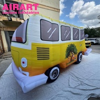 Bus gonflable personnalisé, voiture de bus gonflable géante pour la décoration extérieure