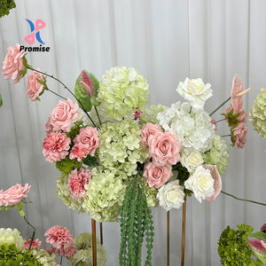 ซุ้มดอกไฮเดรนเยียสีเขียวสีขาวคุณภาพสูงซุ้มดอกกุหลาบสำหรับงานแต่งงานโต๊ะตกแต่งหน้าต่างห้างสรรพสินค้า - Product Image 1