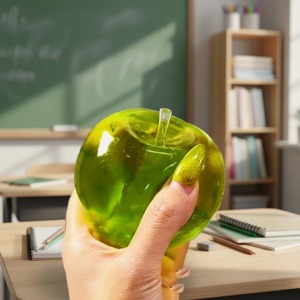 8cm TPR Squishy <b>Toy</b> with Green Tea & Green Apple Flavors Shaping Slow-Rebound Design for Ages 14+ - Product Image 1