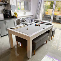 Vente directe d'usine Tables de billard de snooker de luxe modernes haut de gamme les plus populaires Table à manger de billard 6ft 7ft 8ft 9ft