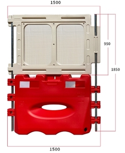 Barrière en plastique remplie d'eau HDPE, barrière de sécurité - Product Image 3