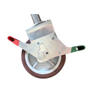 8-Zoll Schwerlast-Lenkrollen mit Verstellbarem Gewindestiel für Baustellen-Gerüste, 250 kg Tragkraft - Product Image 5