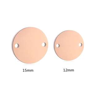 定制标志不锈钢狗牌名称雕刻魅力id名称标签2孔标签12毫米15毫米 - Product Image 6