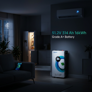 VANYO 51.2v 3140ah Wall <b>Mounted</b> <b>Battery</b> Hybrid Lithium Ion 15 kwh Low Voltage Solar System - Product Image 4