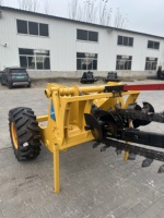 Trancheuse à chaîne tractée avec boîte de vitesses et roulement, surveillance à distance, capacité de tranchage 140-180 m/h, entraînée par tracteur