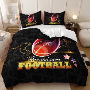 Bóng Chày Bóng Rổ Mô Hình Bóng Đá 3D In Tùy Chỉnh 100% Polyester 500TC Duvet Cover Bán Buôn Bộ Đồ Giường Đặt - Product Image 3