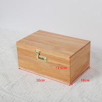 Petite boîte de rangement carrée en bois avec serrure à combinaison, économique, pour emballage