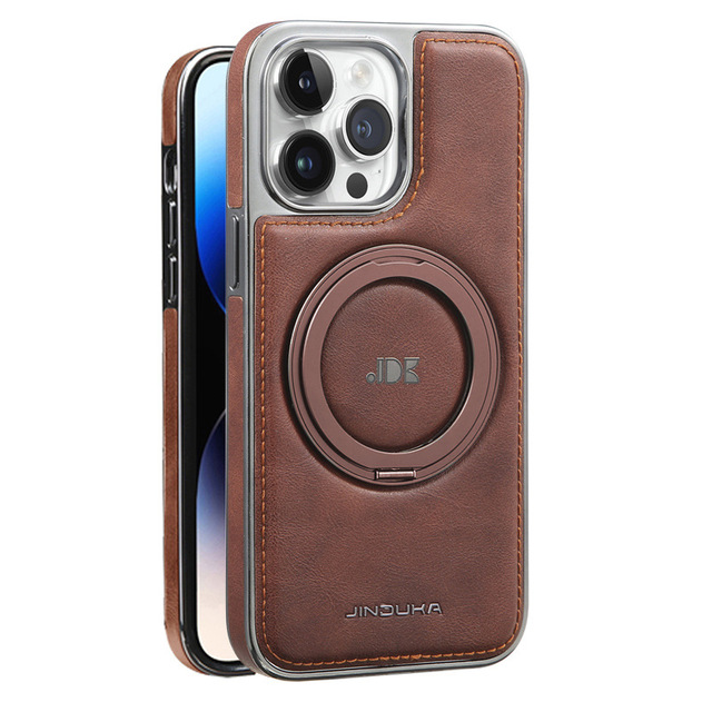 For Apple 17 Pro Max phone case stand magnetic Cover for iPhones 16 15 Full Body Cover 360-degree rotation, 13/12 protection