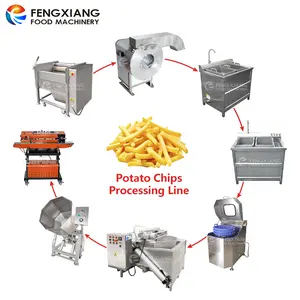 Máquina de procesamiento de patatas fritas, línea de procesamiento de patatas fritas