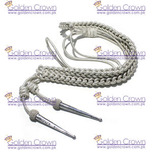 Aiguillette en fil d'argent personnalisé | Aiguillette uniforme - Product Image 5