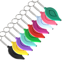 Nouveau porte-clés de sécurité à feuille, auto-défense, sécurité personnelle, sirène d'alarme, porte-clés pour femmes, sirène personnelle, alarme, porte-clés LED, 2023