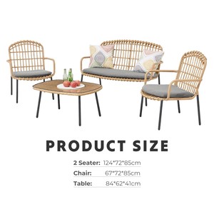 Modern Rattan Comfortable Outdoor Furniture for <b>Garden</b> <b>Sets</b> Farmhouse & Hotel Use - Product Image 3