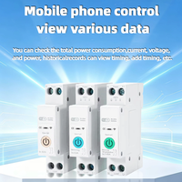 Interrupteur intelligent WiFi avec contrôle à distance, disjoncteur de surveillance intelligent ON-OFF 6kA 1P 1-63A pour usage domestique, contrôle par application TUYA, disjoncteurs WiFi MCB