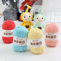 Оптовая продажа: Пряжа из чесаного хлопка 4PLY, 50 г, смесь молочного акрила, кольцевого прядения, антипиллинговая, окрашенная, очень мягкая, для ручного вязания и крючком