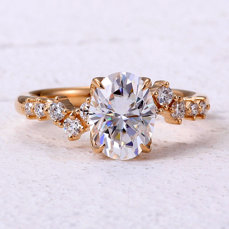 แหวนมอยซาไนต์ทองแท้ 14K