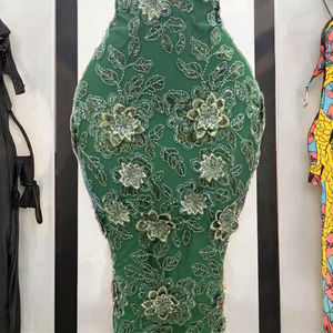 Dentelle lourde de luxe en maille, paillettes, perles, fantaisie, ethnique, française, européenne, brodée à la main, écologique, tissu de mariée Inmyshop - Product Image 3