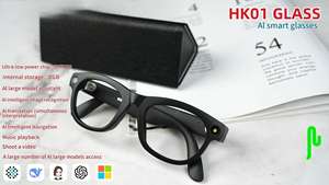 QSF HK01 Lunettes intelligentes en verre 5 millions de pixels <span class=keywords><strong>Photo</strong></span> AI Traduction Navigation Diffusion vocale Caractéristiques audio et vidéo - Product Image 3