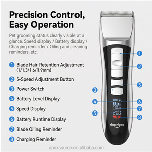 ใบมีดเซรามิกมาตรฐาน <span class=keywords><strong>Shernbao</strong></span> HY-10/30 แบบไฮบริด ใช้ได้กับใบมีดตัดผมแบบ 4-in-1 ที่สามารถติดกับหวีรองตัดแบบ 5-in-1 ได้ - Product Image 4