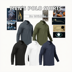 Wholesale 100% Polyester Jersey <b>Men's</b> Casual Long Sleeve for <b>Shirts</b> Anti-Wrinkle Quick Dry Custom Logo Printing Embroidery - Product Image 3