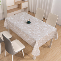 Rouleau de nappe en PVC blanc crème à imprimé floral RNPT pour restaurant, nappe rectangulaire résistante