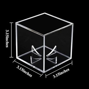 Jinda <strong>Modern</strong> Style UV Protected Acrylic Clear Baseball Holder Square <strong>Cube</strong> Ball <strong>Display</strong> Case Eco-Friendly Autograph Memorabilia - Product Image 2