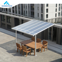Auvents de toit rétractables à cadre en aluminium Pare-soleil à revêtement poudré, coupe-vent, anti-pluie, pour terrasse et patio