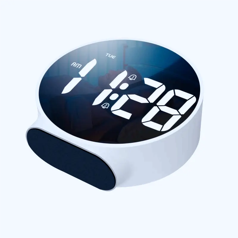 LED Table Bedside Mirror Clock Countdown Digital Kitchen Egg Timers For Kids Bedroom Silent Modern WIFI Clock/