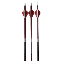 Flèche de tir à l'arc portable en fibre de carbone personnalisée avec pointe en acier et option fibre de verre pour le tir et la chasse