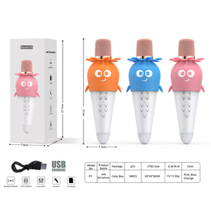 Micrófono para cantar para niños, cambiador de voz y grabadora, juego de altavoces, juguete de Karaoke, cancelación de ruido, micrófono inalámbrico recargable - Product Image 2