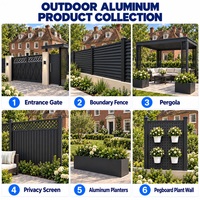 Solution tout-en-un en aluminium pour la maison et le jardin : Clôture à lamelles, Portail, Pergola, Brise-vue, Jardinières et Mur végétal en panneaux perforés