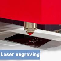 Cartes de visite en métal vierges pour gravure laser avec logo Cartes de visite en métal noir aluminium personnalisées