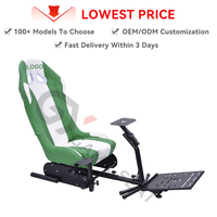 Siège de jeu pliable GY020 pour simulateur de course avec support réglable pour volants Logitech Thrustmaster